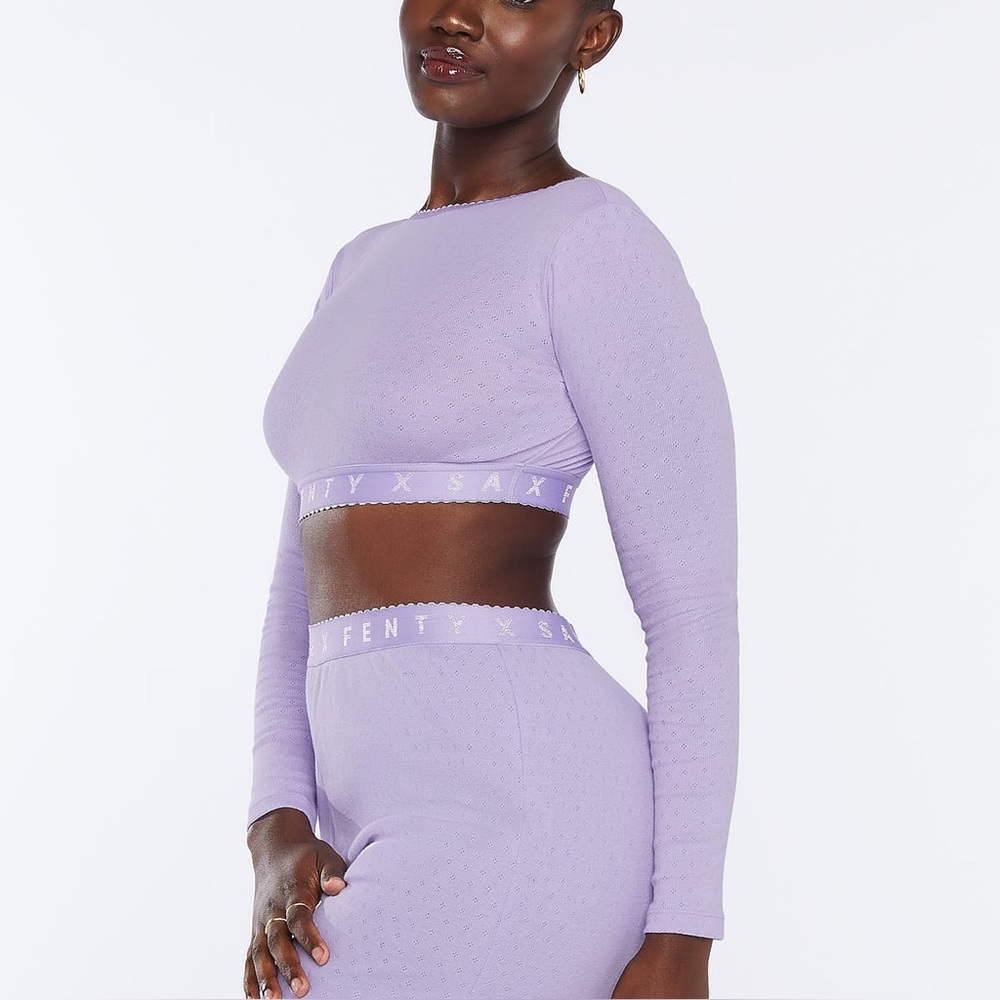 Savage x Fenty jersey knit crop top sz M
